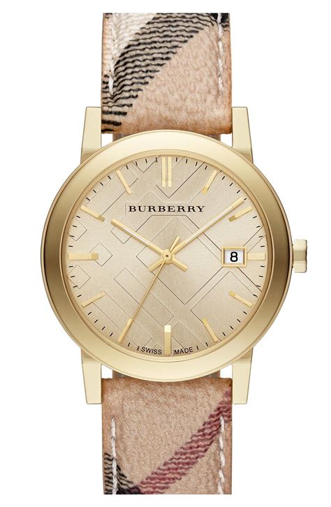 gold burberry watch men& 39|Burberry gold watch nordstrom.